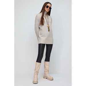 Suéter de Punto con Cuello Redondo para Mujer, Estampado Informal, Talla XS, Invierno, Transpirable, Técnica de Crochet con Logotipo Frontal - Product Image 1