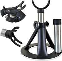 Support de sabot en métal avec hauteur facilement réglable Support de maréchal-ferrant pour cheval Berceau confortable et poteau en PVC Outils d'entretien des sabots