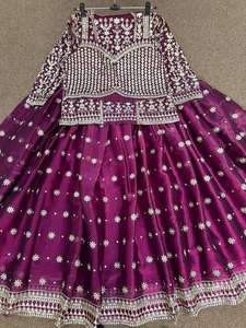 Recién llegado Georgette adornado con hermoso brillo Faux Georgette Secuencia Bordado Trabajo Lehenga Choli con Dupatta - Product Image 6