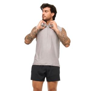 Camiseta sin mangas atlética para hombre con logotipo personalizado, camiseta de gimnasio sin mangas de algodón y poliéster, ropa deportiva de entrenamiento de secado rápido, camiseta sin mangas para hombre al por mayor - Product Image 2
