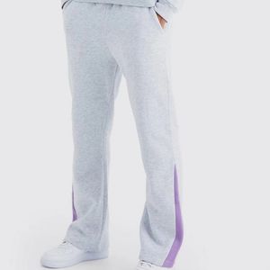 Ensembles de survêtement d'été lourd pour hommes avec logo personnalisé sweats à capuche en soie glacée spandex/polyester couleur unie Streetwear pour hommes - Product Image 5