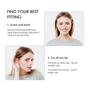 سدادات الأذن لإلغاء الضوضاء أثناء النوم بحد أقصى 32 ديسيبل فائقة النعومة قابلة لإعادة الاستخدام لتقليل الضوضاء والسفر والاستيلاد - Product Image 5