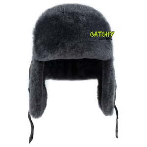 Gorro de Invierno de Piel de Oveja para Hombre, Estilo Aviador - Product Image 2