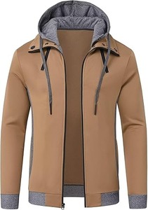 Sweat à capuche zippé pour homme en coton mélangé de haute qualité, personnalisé, en molleton brodé, respirant et écologique, idéal pour le printemps, vente en gros - Product Image 5