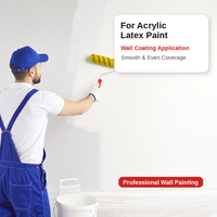 Rouleau de peinture en acrylique effet peau de tigre de 7 pouces et 9 pouces pour peinture murale au latex, manche rouge, approvisionnement en gros OEM