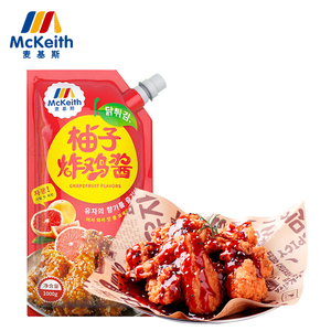 Salsa Coreana para <span class=keywords><strong>Pollo</strong></span> <span class=keywords><strong>Frito</strong></span> con Pomelo y Yuzu, Glaseado <span class=keywords><strong>Agridulce</strong></span> Suave, Bolsa de 1 kg para Alitas, Muslos y Aperitivos - Product Image 3