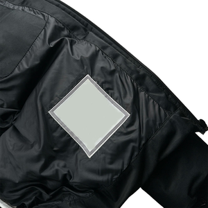 Chaqueta Acolchada con Cremallera y Capucha, Diseño de Leopardo Negro Personalizado, Abrigo de Invierno Cálido, Cortavientos e Impermeable para Hombre - Product Image 5