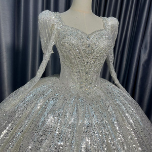 <span class=keywords><strong>Abito</strong></span> <span class=keywords><strong>da</strong></span> Sposa Scintillante Jancember CM40 <span class=keywords><strong>con</strong></span> Perline, <span class=keywords><strong>Maniche</strong></span> Lunghe, Stile Principessa, Vestito <span class=keywords><strong>da</strong></span> <span class=keywords><strong>Cerimonia</strong></span> Nuziale per Matrimonio in Cattedrale - Product Image 2