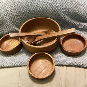 Mini cuenco de madera de diseñador para servir, restaurantes modernos, juego de cuencos de madera para masa de ensalada, cuenco para utensilios de cocina, productos de alta demanda de HHO - Product Image 5