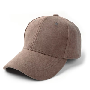 Gorra Deportiva Unisex de Gran Tamaño, Gorra de Béisbol de Lino y Gamuza Lisa con Visera Curva, Talla Única, Logotipo de Goma - Product Image 4