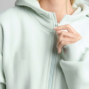 Sudadera con Capucha Extra Grande Personalizada con Cremallera para Mujer, Ropa de Salón de Invierno Transpirable de Algodón, Poliéster y Felpa, Bordada, Estampada, Súper Suave - Product Image 3