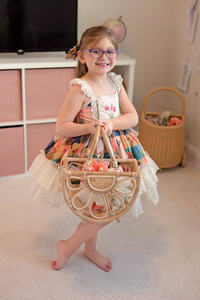 ตะกร้าดอกไม้สไตล์โบโฮ, ตะกร้าดอกไม้ธรรมชาติสำหรับขายส่ง, ตะกร้าของเล่นหวาย, นัต มินห์, งานฝีมือจากเวียดนาม - Product Image 3