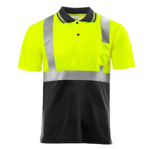 Chemise de sécurité industrielle réfléchissante certifiée EN ISO 20471, vêtements de travail haute visibilité, manches courtes, respirante, séchage rapide, sécurité - Product Image 3