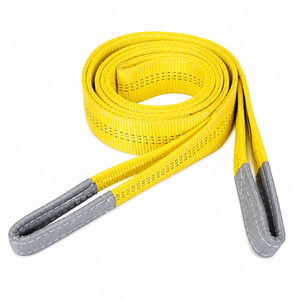 Sangle de levage plate en polyester avec boucles renforcées, 3 tonnes, sangle haute performance, service ODM d'usine expérimentée - Product Image 1