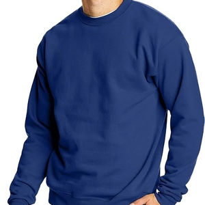 Sweat-shirt à col rond uni en coton éponge français 100% épais pour hommes, sweat-shirt de luxe surdimensionné à épaules tombantes de créateur personnalisé - Product Image 1