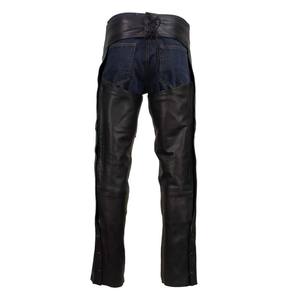Chaps de moto en cuir véritable, logo personnalisé, noirs, pour hommes, chaps complets, haute qualité - Product Image 3