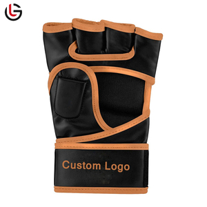 Guantes profesionales de medio dedo MMA Guantes de cuero real para entrenamiento y competiciones Logotipo personalizado - Product Image 3