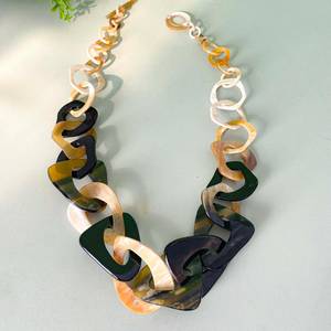 Collar con Colgante de Cuerno Natural Estilo Animal, Regalo de Boda, Joyería Decorativa con Ágata de la India - Product Image 3
