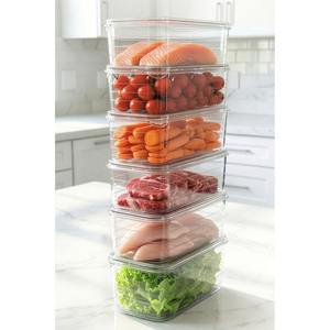 12-Piece Unbreakable Airtight <b>Freezer</b> Organizer Set 1.5 Liters Food <b>Storage</b> & Container - Product Image 3