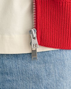 <span class=keywords><strong>Veste</strong></span> décontractée en tricot mélangé de coton avec logo brodé personnalisé et poches zippées pour hommes - Product Image 4