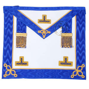 Centenaire MM Tablier Bleu Royal Or Garniture Haute Qualité Tablier Maçonnique En Gros Brodé À La Main Maçonnique Regalia Tablier - Product Image 4