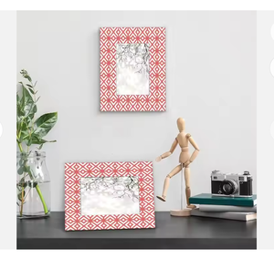 กรอบรูปกระดูกปรับแต่งได้กรอบรูปเรซินเรขาคณิตสีแดงเกรดอุตสาหกรรม - Product Image 2