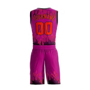 Uniforme de baloncesto juvenil de gran tamaño Sublimación de malla reversible Jersey de baloncesto Árbitro azul y negro - Product Image 2