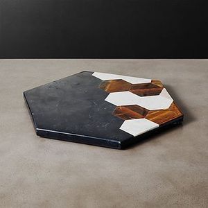 CUISINE TRAYMARBLE FROMAGE Inoxydable Besafe Planche à découper décorative en bois de marbre et d'acacia Plateau à fromage en marbre Planche de service avec - Product Image 6