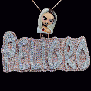 Ice Out White Gold VVS Moissanite Round Cut Diamond Hip Hop Jewelry Pendentif pour homme en argent sterling 925 - Product Image 3