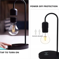 Ampoule magnétique à lévitation, lampe de bureau flottante avec chargeur de téléphone sans fil
