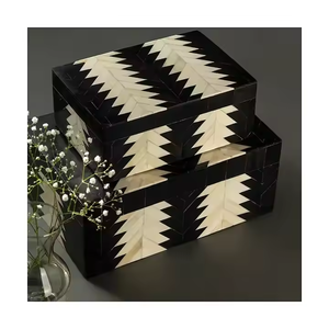 Boîte de rangement pour bijoux en incrustation d'os haut de gamme, boîte à bagues personnalisée, nouveau design, meilleure qualité, vente en gros, dernière boîte en incrustation d'os 2025 - Product Image 2