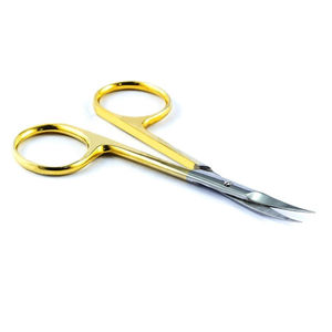 Ciseaux à cuticules portables personnalisés en acier inoxydable, finition miroir dorée, courbés, légers et aiguisés, mini-outil de manucure - Product Image 6