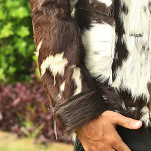 Nouvelle arrivée, vêtements d'extérieur tendance, veste en cuir de vache d'hiver, vêtements pour hommes, manches longues régulières, veste en cuir de vache - Product Image 4