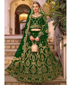 Lacha Choli de luxe pour femmes pour mariage, fête de mariage, avec broderie, chemisier en coton, en stock, design Lavisa - Product Image 4