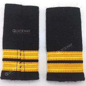 Özel <span class=keywords><strong>Pilot</strong></span> Tarzı Apoletler İki Altın Çubuklu Siyah Omuz Askıları Kaydırmalı <span class=keywords><strong>Pilot</strong></span> Üniforması Aksesuarı - Product Image 2