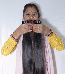 Vente en gros de extensions de cheveux naturels bruts à cuticule alignée non traités, Remy vierges, soyeux et droits, extensions de cheveux humains au temple indien - Product Image 3