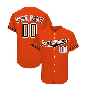 Camiseta de béisbol negra Lisa personalizada camiseta de béisbol para Hombre Camisetas con botones equipo activo deportes camisetas de béisbol para hombres - Product Image 3