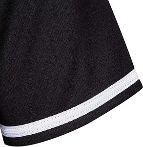 Wholesale <b>Mens</b> Black Custom Baseball Jersey for <b>Men</b> Full Button Mesh Embroidered Team Name Baseball Jersey - Product Image 4