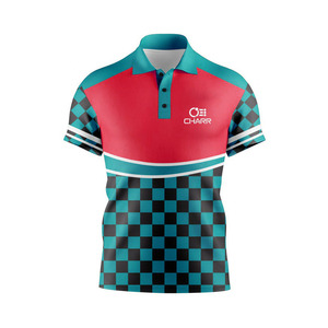 Haute qualité grande taille hommes Golf pour polos personnalisé pleine Sublimation respirant Polyester décontracté solide impression tricoté Style - Product Image 3