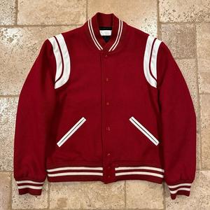 Blouson en cuir pour hommes, universitaire classique, logo personnalisé en peau de mouton, logo de baseball à bas prix pour le poste de l'équipe - Product Image 3