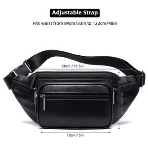 Genuine Leather Fanny Pack Crossbody Multi-<b>Pouches</b> <b>Belt</b> Bag Travel Waist Purse - Product Image 6