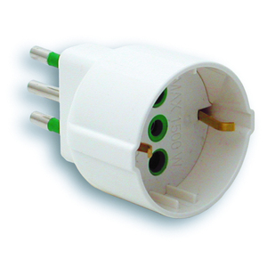 Adattatore Semplice in Blister 2P+T 10A / Presa Schuko - Product Image 1