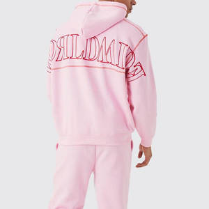 Survêtement en coton avec logo personnalisé hommes polaire intérieur chaud vêtements d'hiver ajustement confortable costume de sport de mode fabricant oem odm - Product Image 4