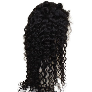 Perruque vietnamienne de cheveux humains vague d'eau Style bouclé profond Transparent HD dentelle avant couleur naturelle pour les femmes noires perruque avant droite - Product Image 6