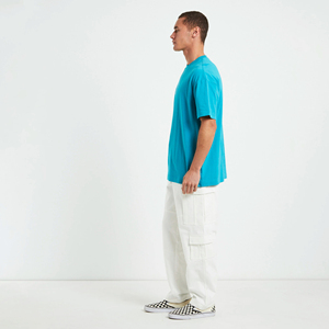 Solid Color Wholesale 100% Cotton Custom Printed Blank <b>T</b>-<b>Shirt</b> for <b>Men</b> Plain <b>White</b> and Grey with Logo Printing Plus Size Option - Product Image 4