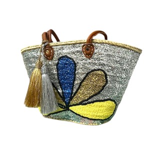 Sac fourre-tout marocain tissé à la main avec poignées en cuir véritable, forme tonneau, pour la plage et le shopping, pour femmes - Product Image 4