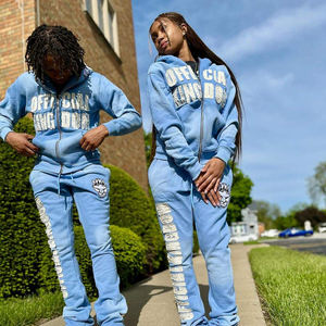 Ensemble de survêtement en molleton respirant pour homme, décontracté, 2 pièces, design personnalisable, vente chaude - Product Image 4