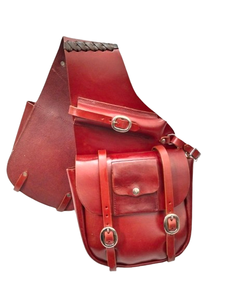 ADEEFA vente en gros de sacs de selle de cheval en cuir de vachette véritable conception robuste écologique pour le stockage de l'équitation fabricant indien - Product Image 4
