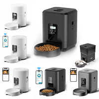 Pengumpan Hewan Peliharaan Otomatis WiFi Dual Band 2.4G, Aplikasi Pintar, Pengatur Waktu Pemberian Makan, Pencatat Porsi, Kontrol Porsi, Dispenser Makanan Kering Kucing Anjing, OEM