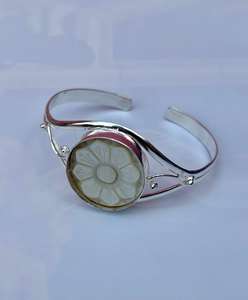 Pulsera hecha a mano de nácar de Plata de Ley 925, hermosa pulsera para mujer. - Product Image 6